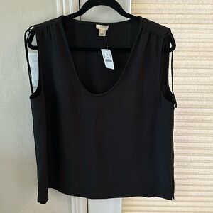 NEW J. Crew Black sleeveless blouse